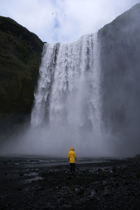 The power of skogafoss, iceland