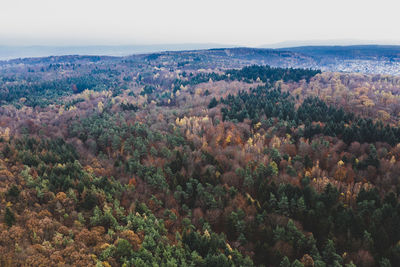 High angle view of landscape against sky