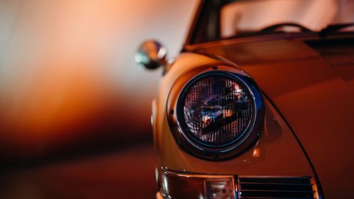 Headlight of vintage car