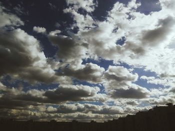 Low angle view of cloudy sky