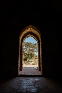 Archway of old building