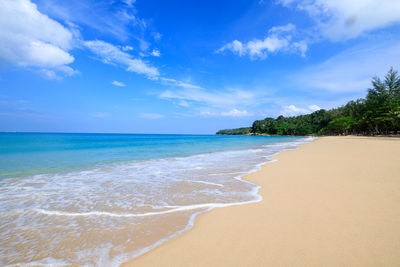 Landscape view surin sandy beach summer holiday phuket thailand