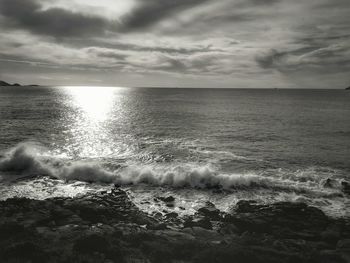 Close-up of sea against sky