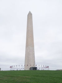 Low angle view of monument against sky