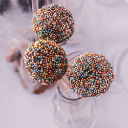 Close-up of candies on table