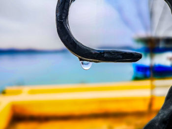 Close-up of water drop on sea