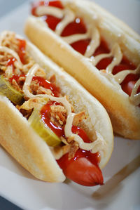 Close-up of hot dog