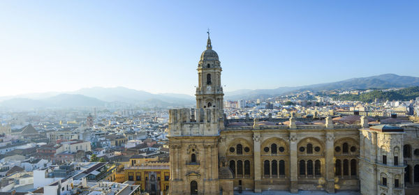 Bell tower of the cathedral of malaga, spain