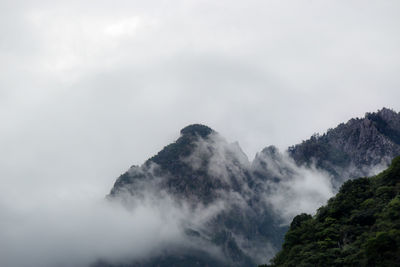 Low angle view of mountain against sky