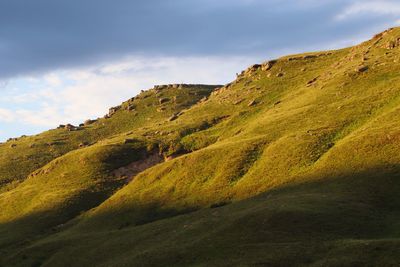 Scenic view of mountain against sky