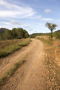 Road amidst landscape against sky