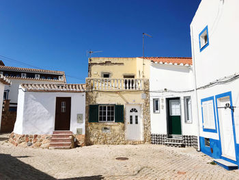 Buildings against blue sky