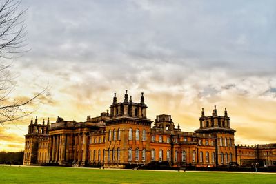 Building against cloudy sky