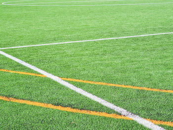 Scenic view of soccer field