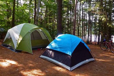 Tent in forest