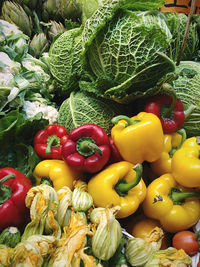 Vegetables for sale at market stall