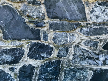 Full frame shot of rocks on wall