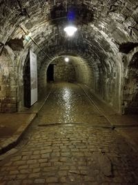 Empty illuminated tunnel