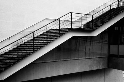 Low angle view of staircase against building