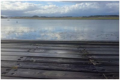 Scenic view of calm lake