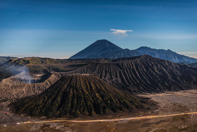 View of bromo mountain in indonesia