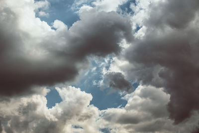 Low angle view of clouds in sky