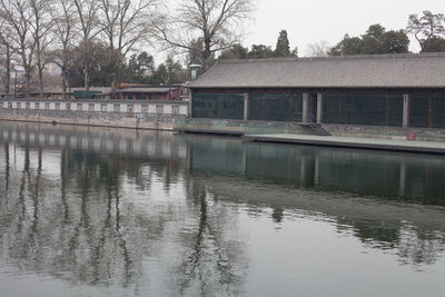 Reflection of built structures in water