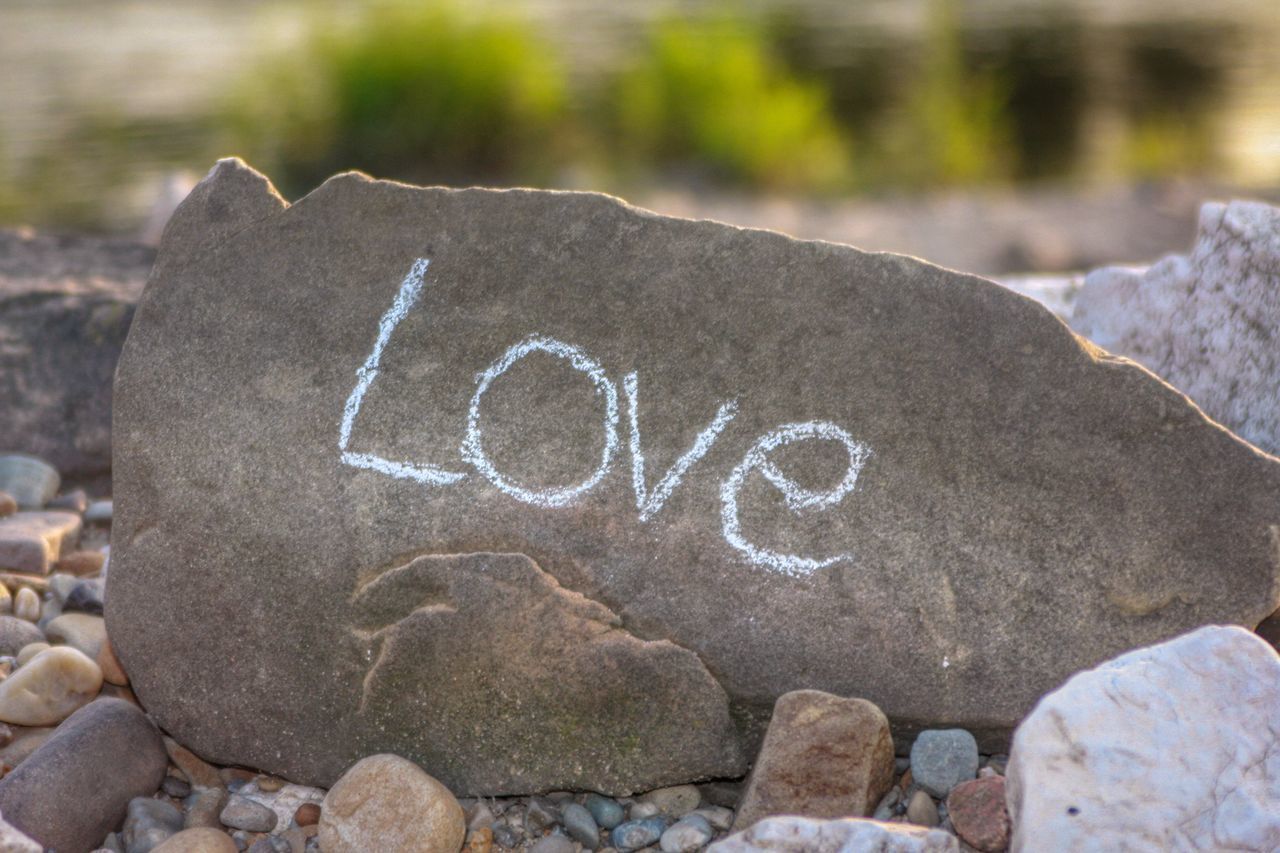 CLOSE-UP OF TEXT ON STONE