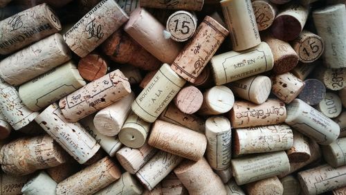 Full frame shot of wine corks