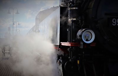 Panoramic view of train