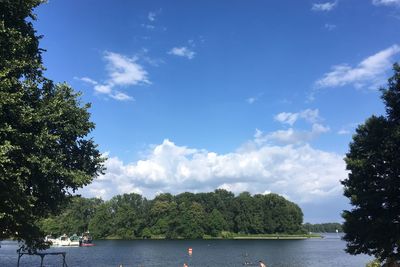 Scenic view of river against sky