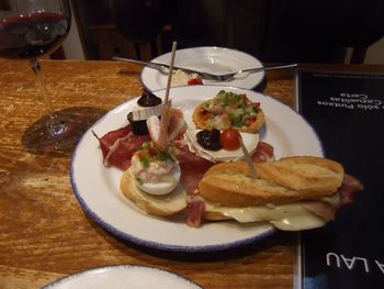 Close-up of served food