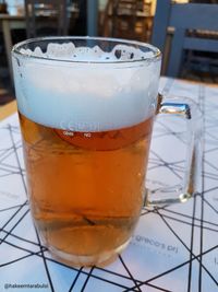 Close-up of drink on table