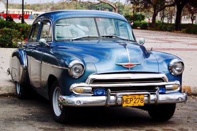 Close-up of vintage car