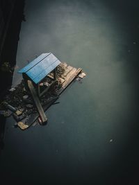 Lifeguard hut in water