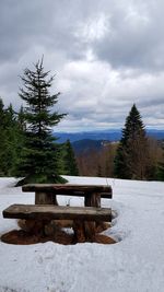 Scenic view of snow covered mountains against sky