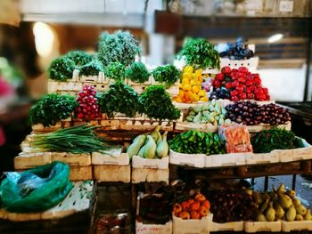 High angle view of market stall for sale