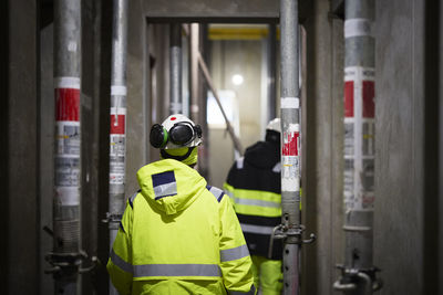 Engineers walking at construction site