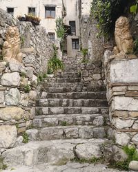 Stone wall of old building