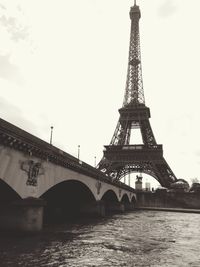 Low angle view of eiffel tower