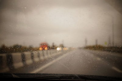 Road in rainy season