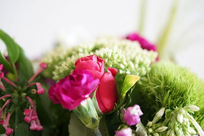 Close-up of pink rose bouquet