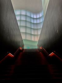 Low angle view of staircase in subway