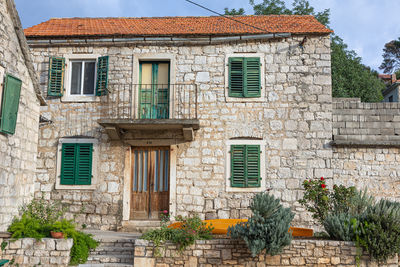 Low angle view of old building