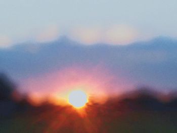 Low angle view of sky at sunset