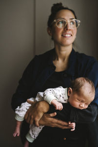 Portrait of mother and son