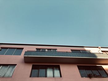 Low angle view of building against clear sky