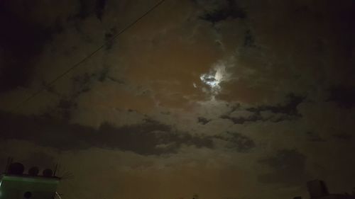 Low angle view of sky at night