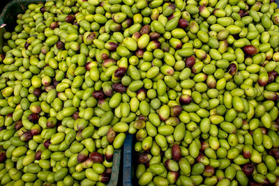 Full frame shot of olives for sale