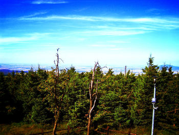 Scenic view of landscape against cloudy sky